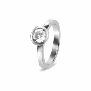 JETTE Damenring SOLITAIRE 86505347 925er Silber rhodiniert