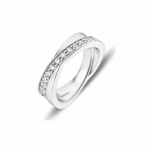 JETTE Damenring WRAPPED 86952408 925er Silber rhodiniert