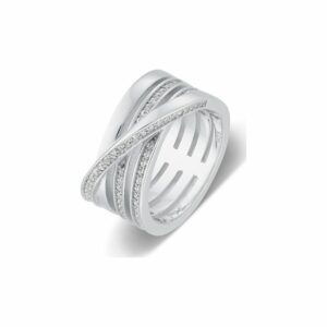 JETTE Damenring WRAPPED 86990679 925er Silber rhodiniert