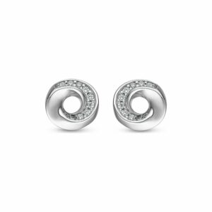 JETTE Ohrstecker TWISTED 86735521 925er Silber rhodiniert