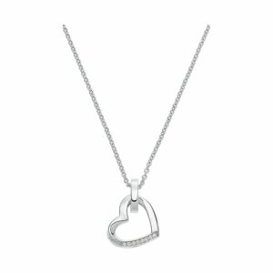 JETTE Kette TWISTED HEART 87088227 925er Silber rhodiniert