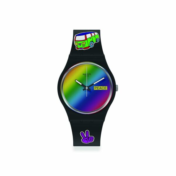 Swatch Unisexuhr SO31B101 Kunststoff