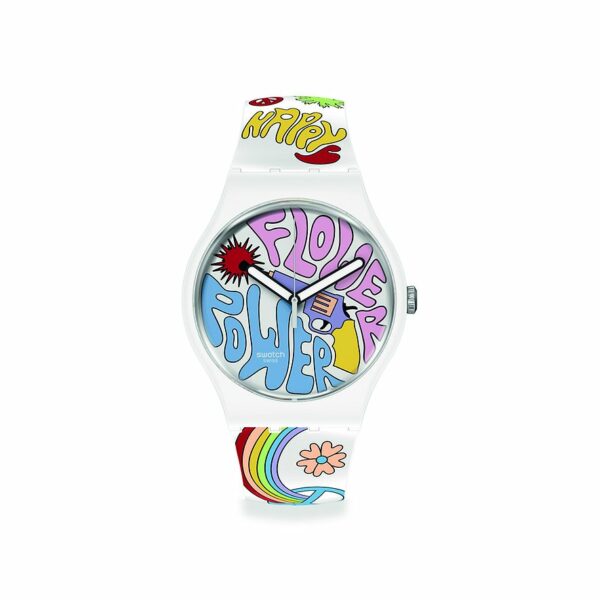 Swatch Unisexuhr SO32W107 Kunststoff